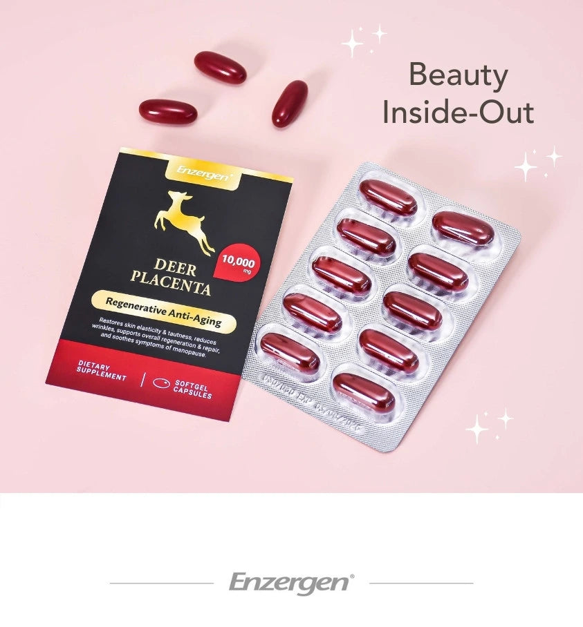 Product image of Try It Deer Placenta 10-Day Trial Pack from KiwiCorp – sample-sized wellness and beauty capsules.