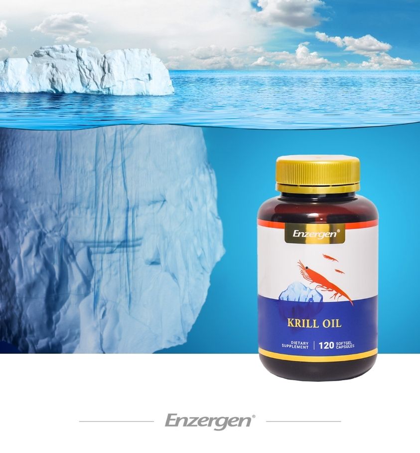 Product image of Krill Oil from KiwiCorp – omega-3 supplement for heart, brain, and joint support.