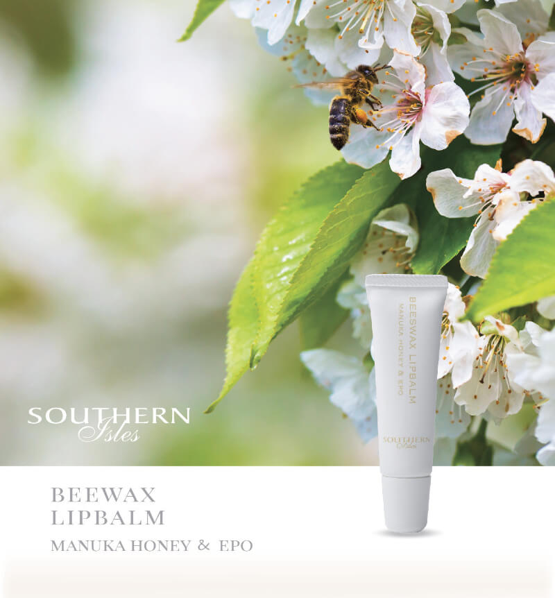 Manuka Honey and Beeswax Lip Balm for dry and cracked lips